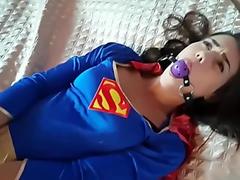 Petra superheroine feet tickled.