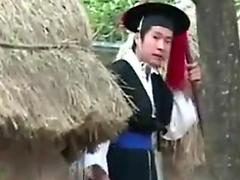 traditional korean woman gets