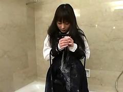 Exotic Japanese chick in Horny Shower, Small Tits JAV movie