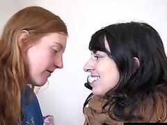 Hairy amateur lesbians finger and lick bushy cuntsReport this video
