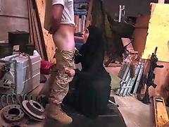 Muslim gilf sucking soldiers dick
