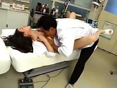 Japanese AV Model nurse is fucked oral and in cooter by doctor