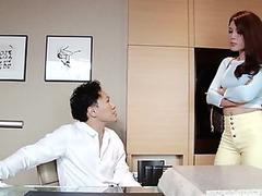 Oiling up the hot Japanese tranny and fucking her