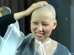 Asian headshave, humiliation headshave