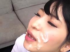 Jav Idol Chiaki Sato Sexy Face Gets Gangbang Bukkake Drenched In Cum Cheeky Schoolgirl Face Fuck